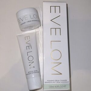 NEW Eve Lom Foaming Cream Cleanser Full Size + Balm Cleanser + Rescue Mask